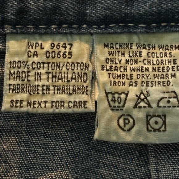 Eddie Bauer Vintage Denim Jean Skirt Button Front Deep Pockets 100% Cotton    10 - Picture 10 of 14